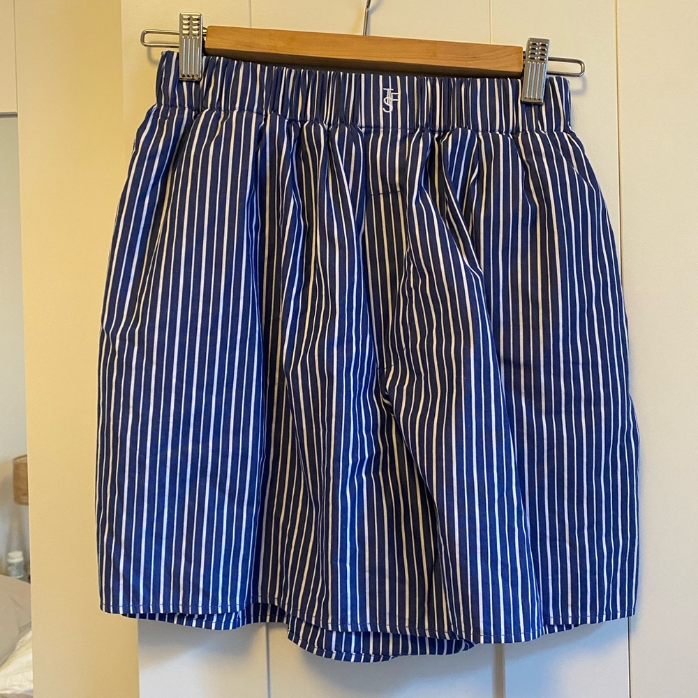 The Frankie Shop Blue and White Striped Shorts - Picture 2 of 4